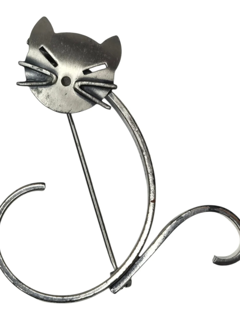 Vintage Sterling Silver Cat Kitten Brooch Pin - Beau 925 Hallmarked